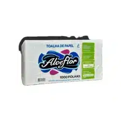 Papel toalha interfolhado Alveflor 18 x 20 cm, 1.000 folhas — H&H Suprimentos Corporativos