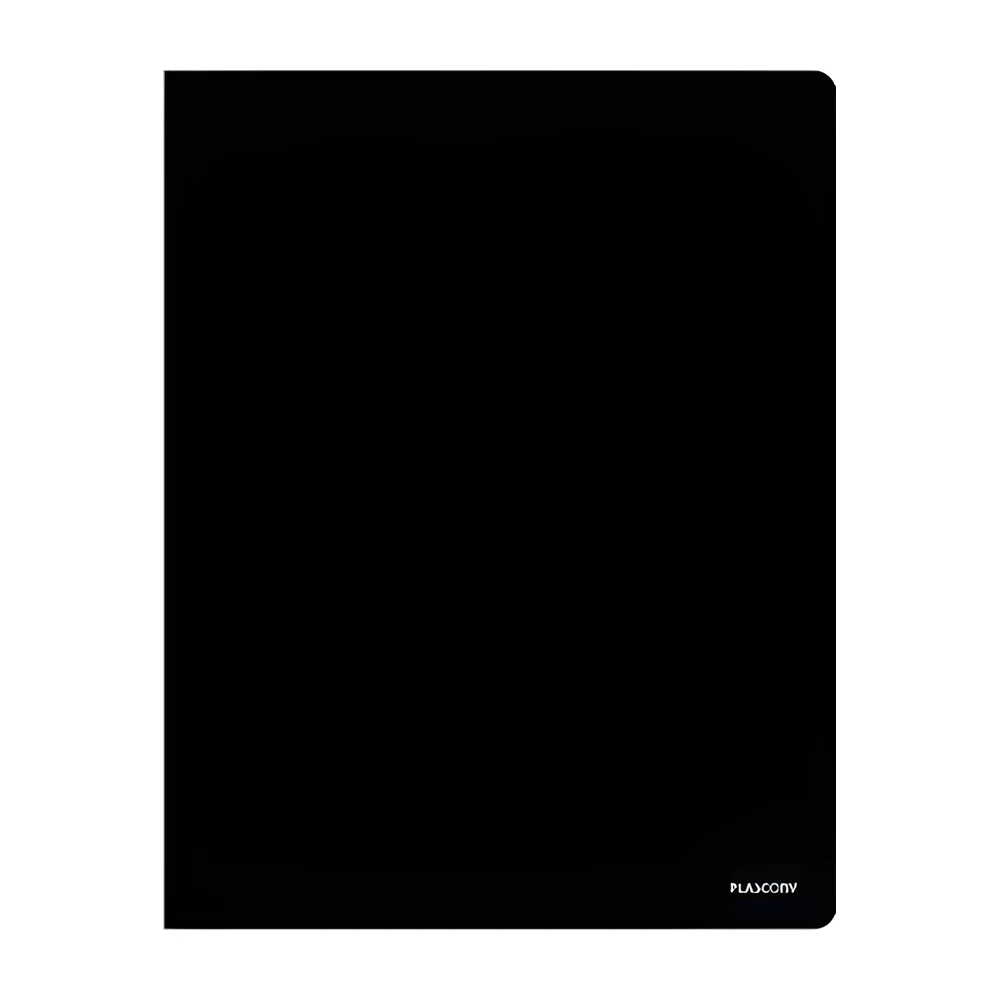 Pasta catálogo compacta A4 com 10 envelopes black preta