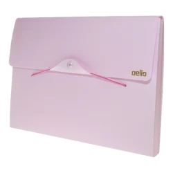 Pasta Sanfonada A4 com 12 Divisões Rosa Pastel Dello 6096 — H&H Suprimentos Corporativos