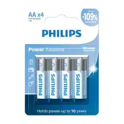Pilha Alcalina Philips AA LR06 (4 Unidades) — H&H Suprimentos Corporativos