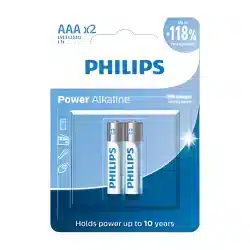 Pilha Alcalina Philips AAA LR03P2B com 2 Unidades — H&H Suprimentos Corporativos