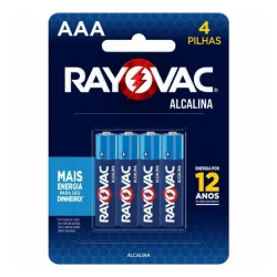 Pilha Alcalina Rayovac AAA Blister com 4 — H&H Suprimentos Corporativos