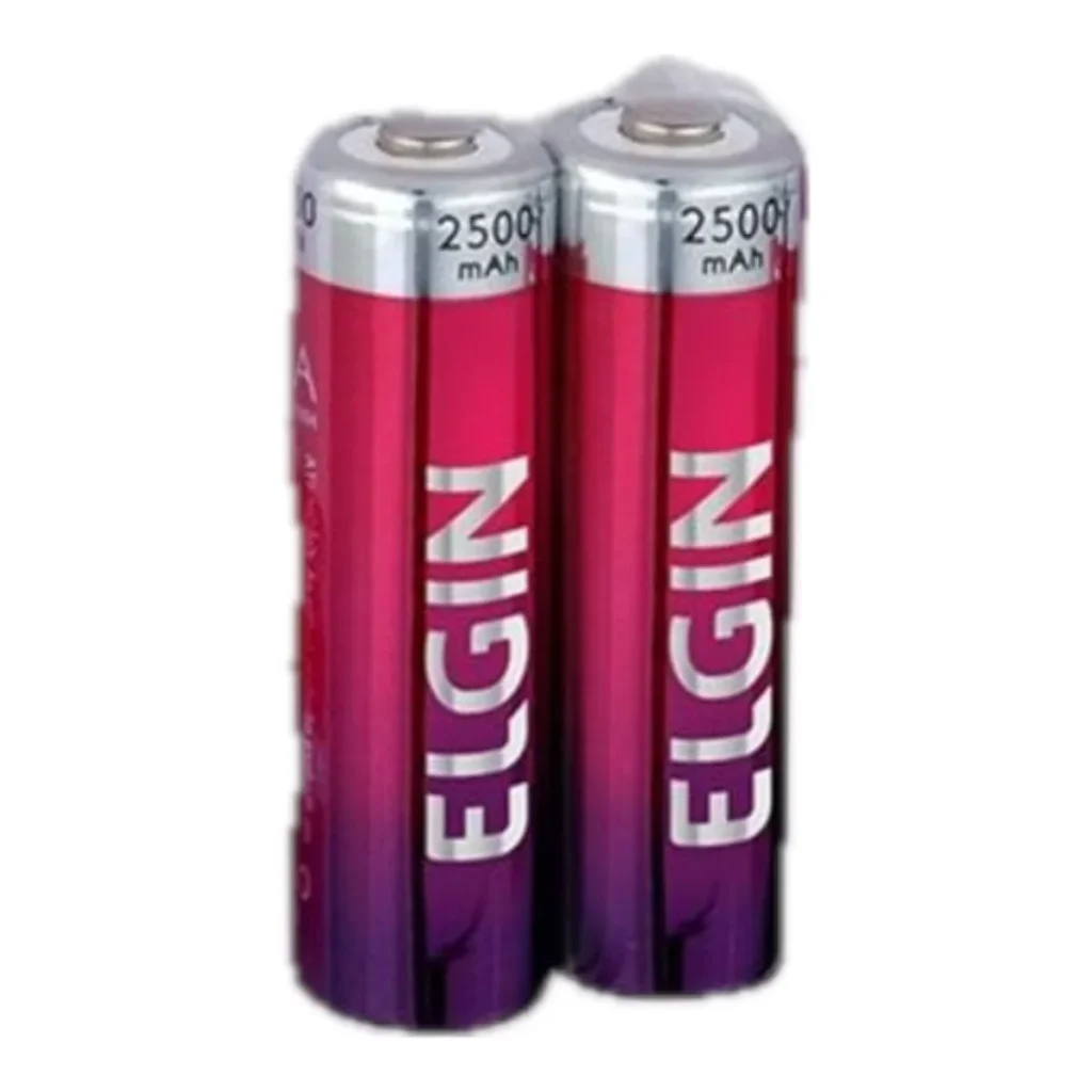 Pilha recarregável Elgin AA 2500 mah com 2 unidades