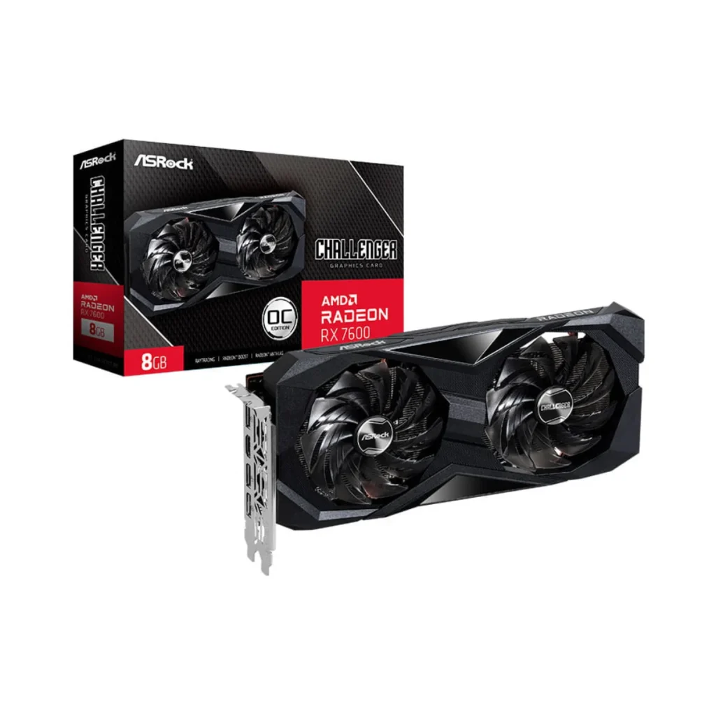 Placa de vídeo asrock radeon rx 7600 challenger 8 GB GDDR6 128 bits