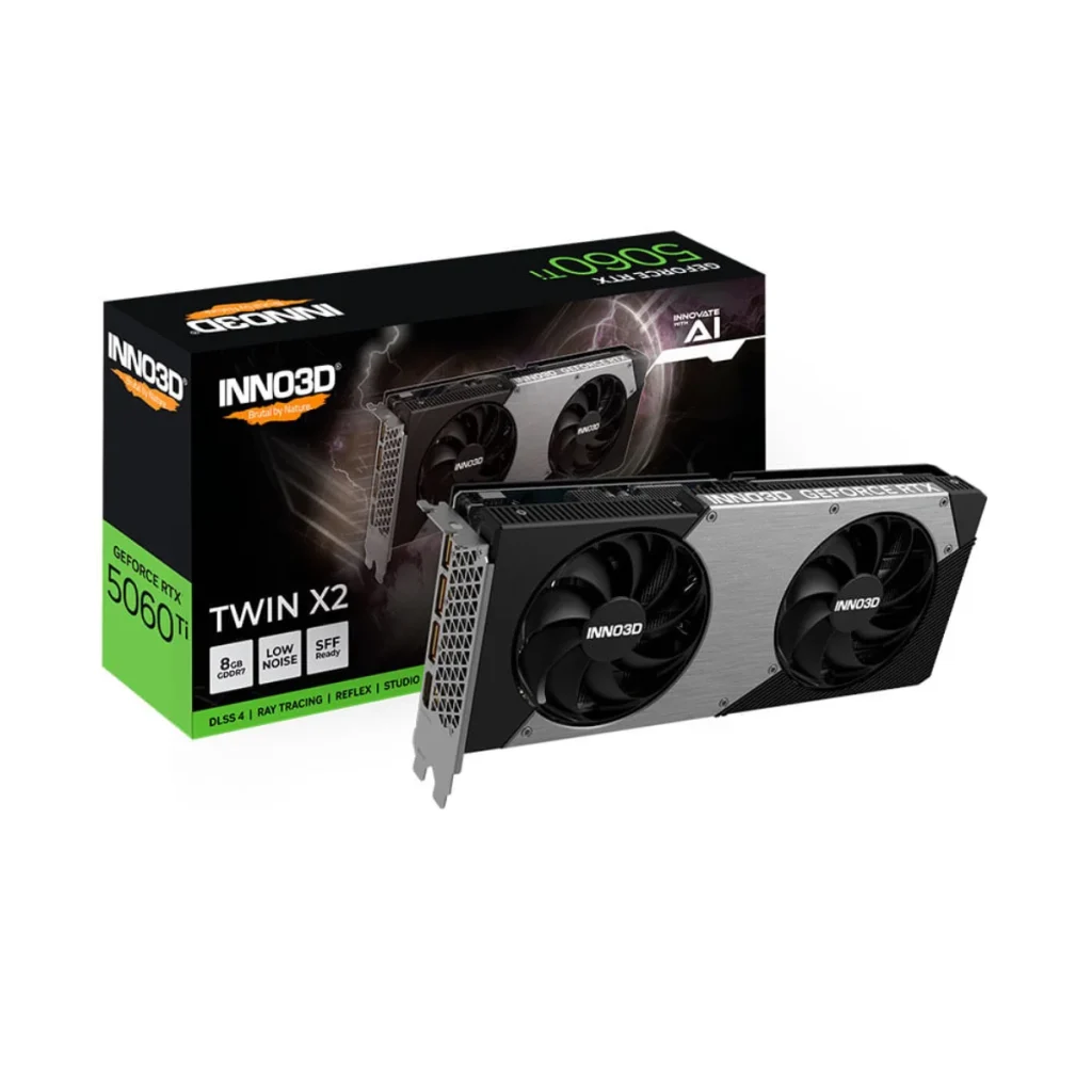Placa de vídeo INNO3D geforce rtx 5060 ti 8GB GDDR7 128 bits twin X2