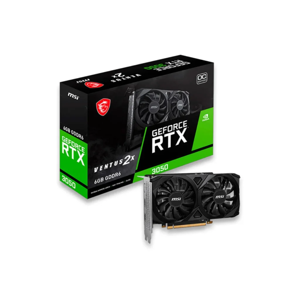 Placa de vídeo msi geforce rtx 3050 ventus 2X oc 6 GB GDDR6 96 bits