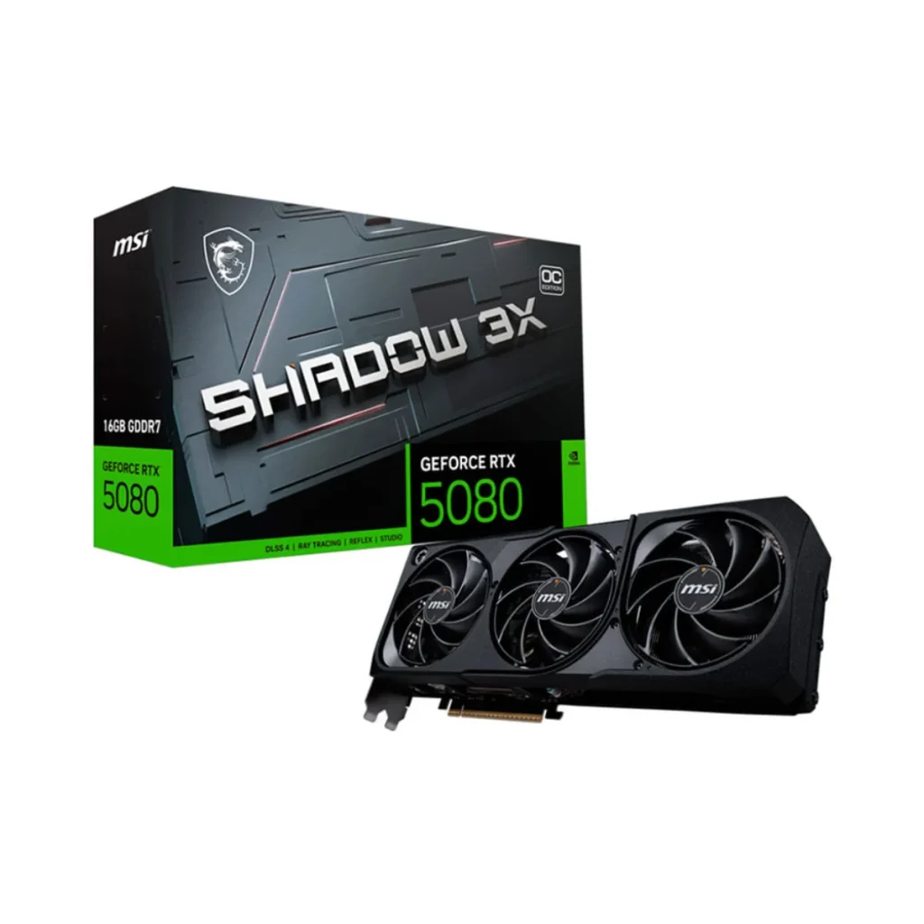 Placa de vídeo msi geforce rtx 5080 16G shadow 3X oc 16 GB GDDR7