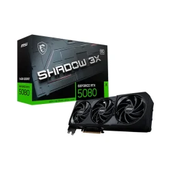 Placa de Vídeo MSI GeForce RTX 5080 16G Shadow 3X OC 16 GB GDDR7 — H&H Suprimentos Corporativos