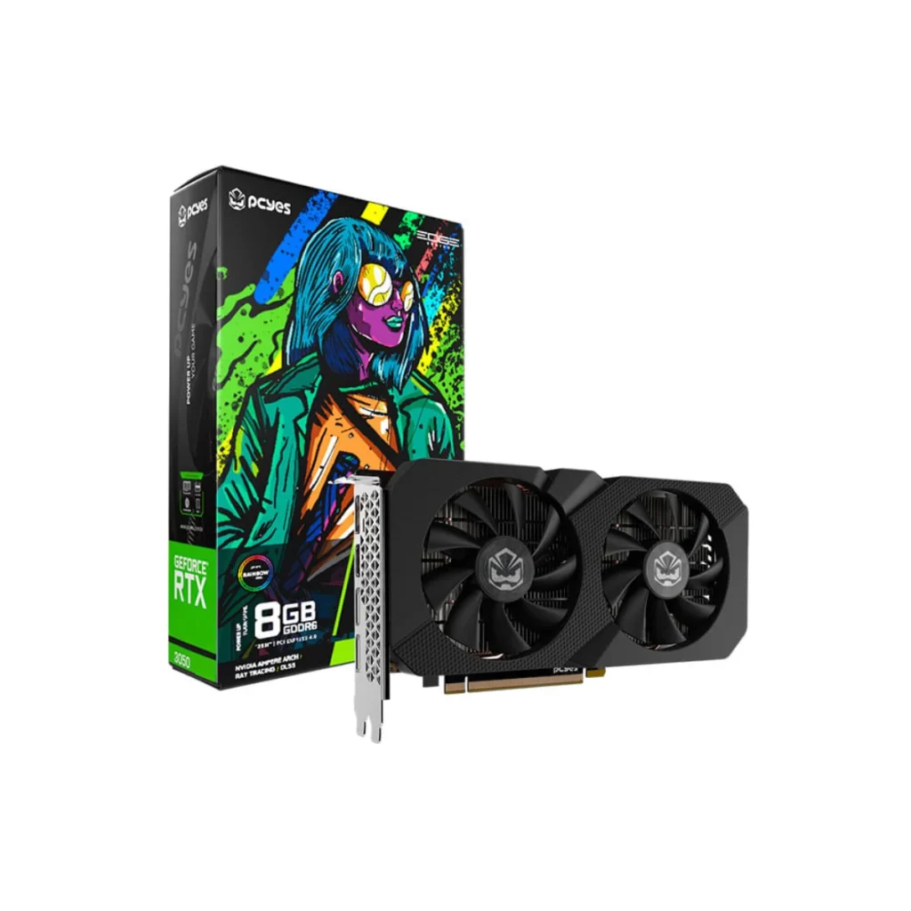 Placa de vídeo pcyes geforce rtx 3050 projeto edge 8GB 128 bits