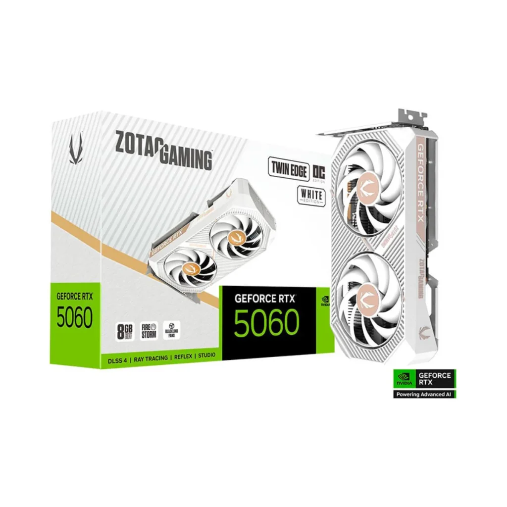 Placa de vídeo zotac gaming geforce rtx 5060 twin edge oc White edition 8GB G...