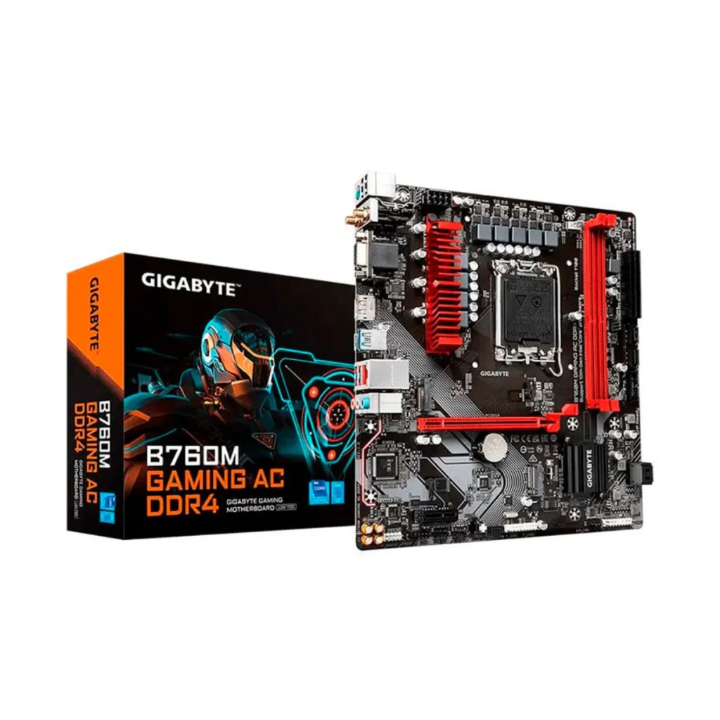 Placa-mãe gigabyte B760M gaming ac lga 1700 DDR4 micro ATX WI-FI
