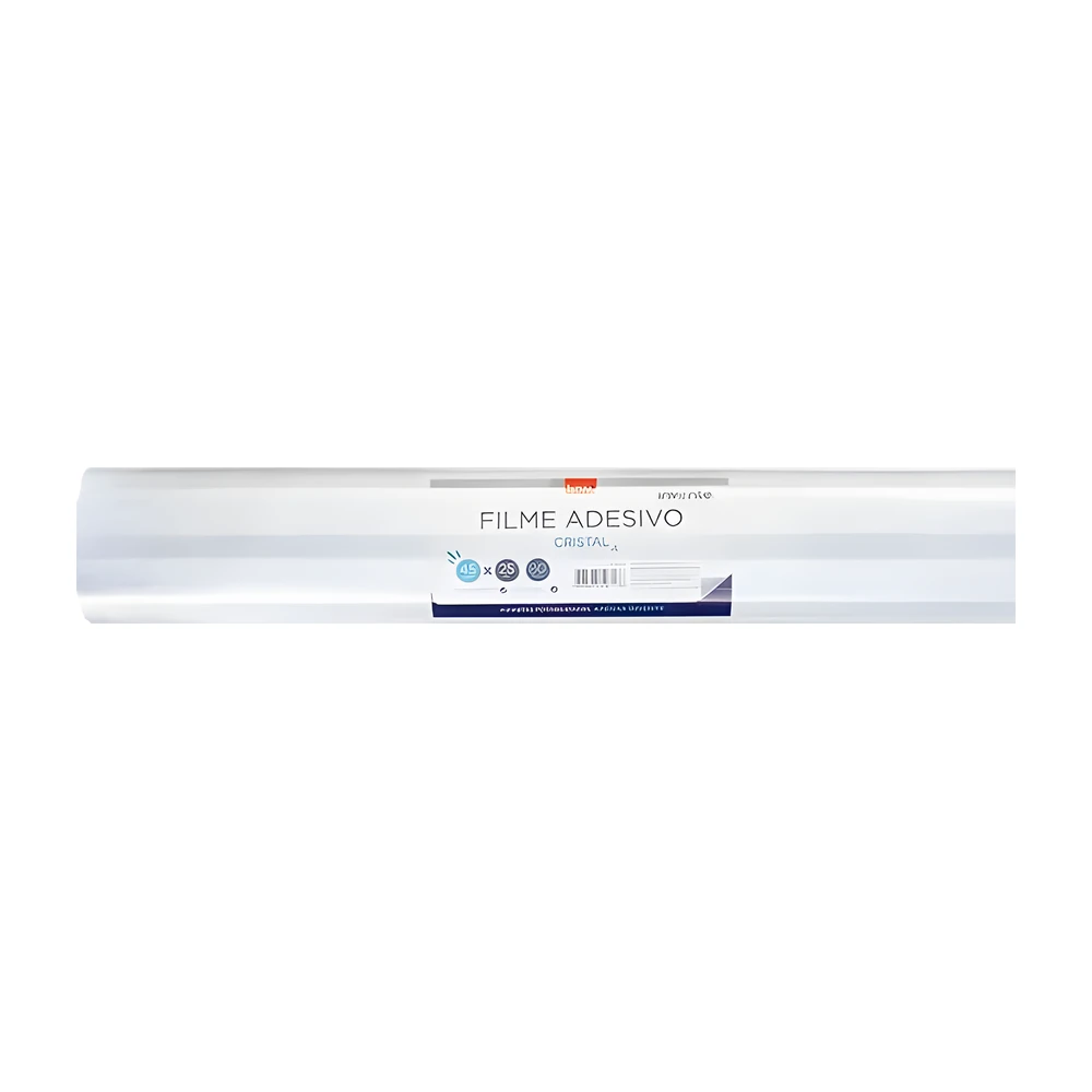 Plástico adesivo transparente 80 micras 45 cm x 25 m