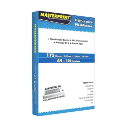 Plástico para Plastificação A4 175 Micras (0,07 mm) Masterprint — H&H Suprimentos Corporativos