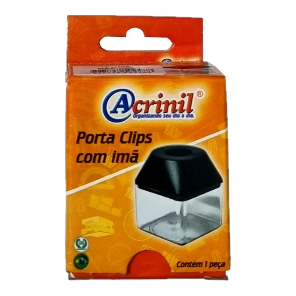 Porta Clips com ímã cristal acrinil