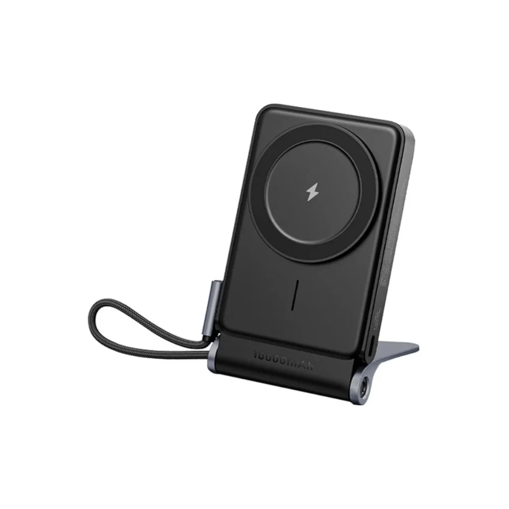 Power bank hrebos PB-930 10.000 mah 22,5 w com suporte magnético cinza
