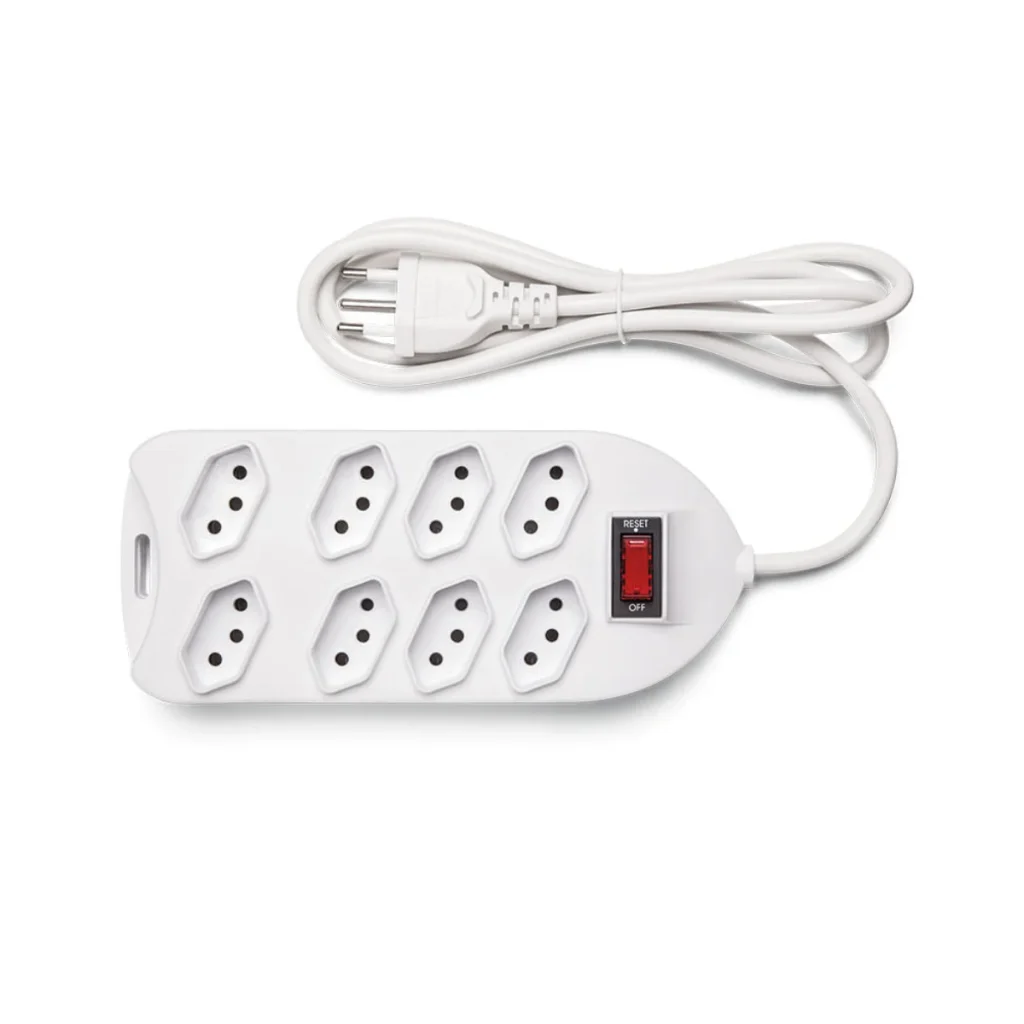 Protetor eletrônico Intelbras EPE 1008+ com 8 tomadas Bivolt branco