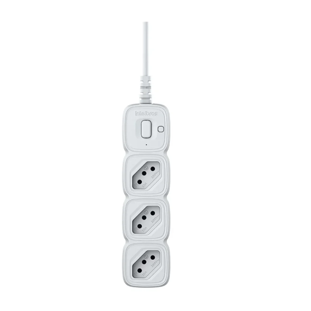 Protetor eletrônico Intelbras EPE 2003 3 tomadas cabo 0,8 m Bivolt branco