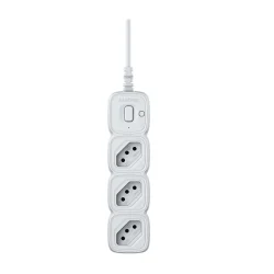 Protetor Eletrônico Intelbras EPE 2003 3 Tomadas Cabo 0,8 m Bivolt Branco — H&H Suprimentos Corporativos