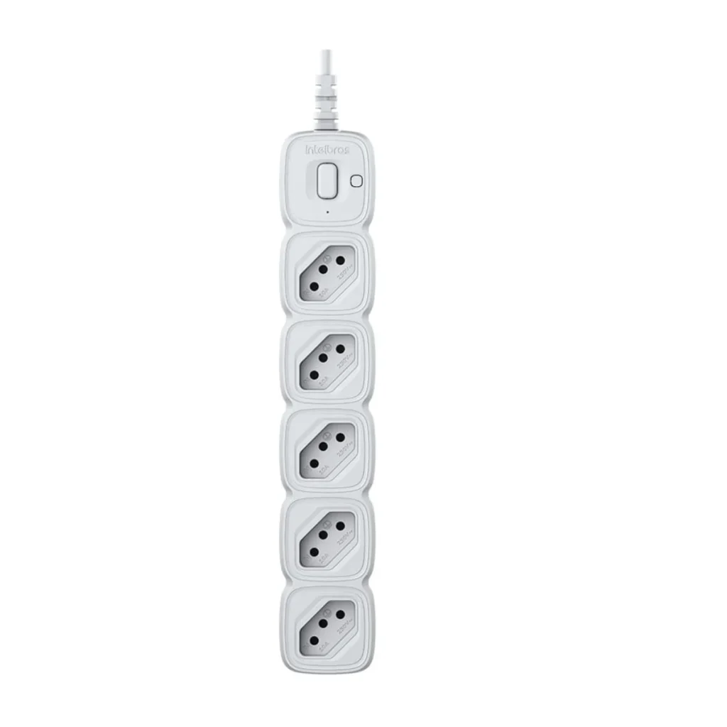 Protetor eletrônico Intelbras EPE 2005 5 tomadas cabo 1 m Bivolt branco
