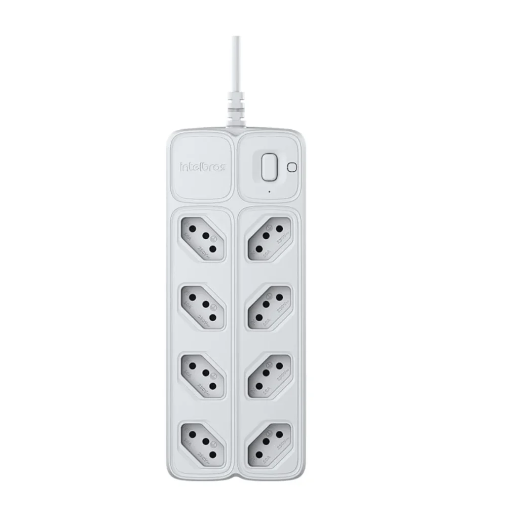Protetor eletrônico Intelbras EPE 2008 8 tomadas cabo 1 m Bivolt branco