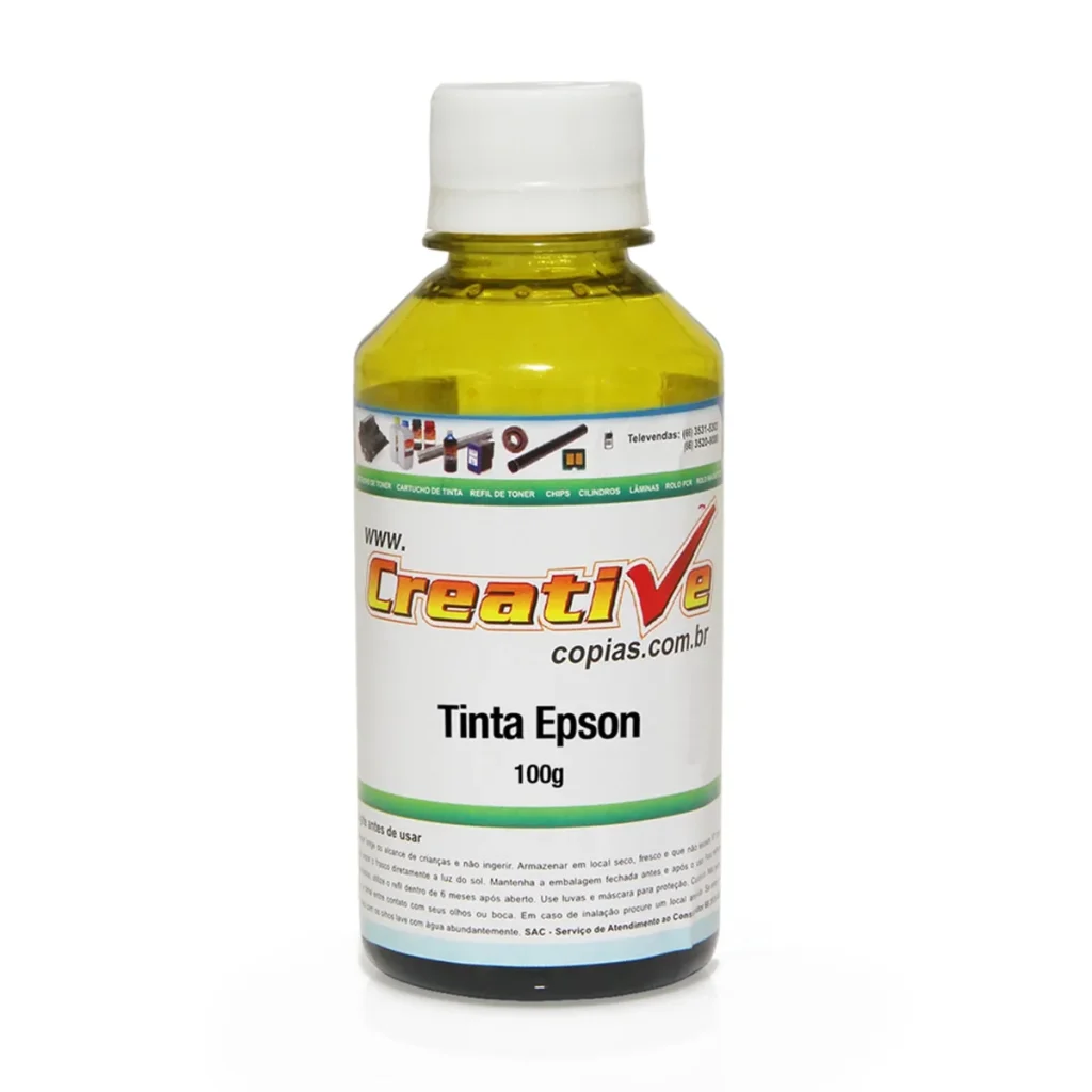 Refil de tinta compatível Epson sublimática amarelo YP4S-1052 pigmentada 100 g
