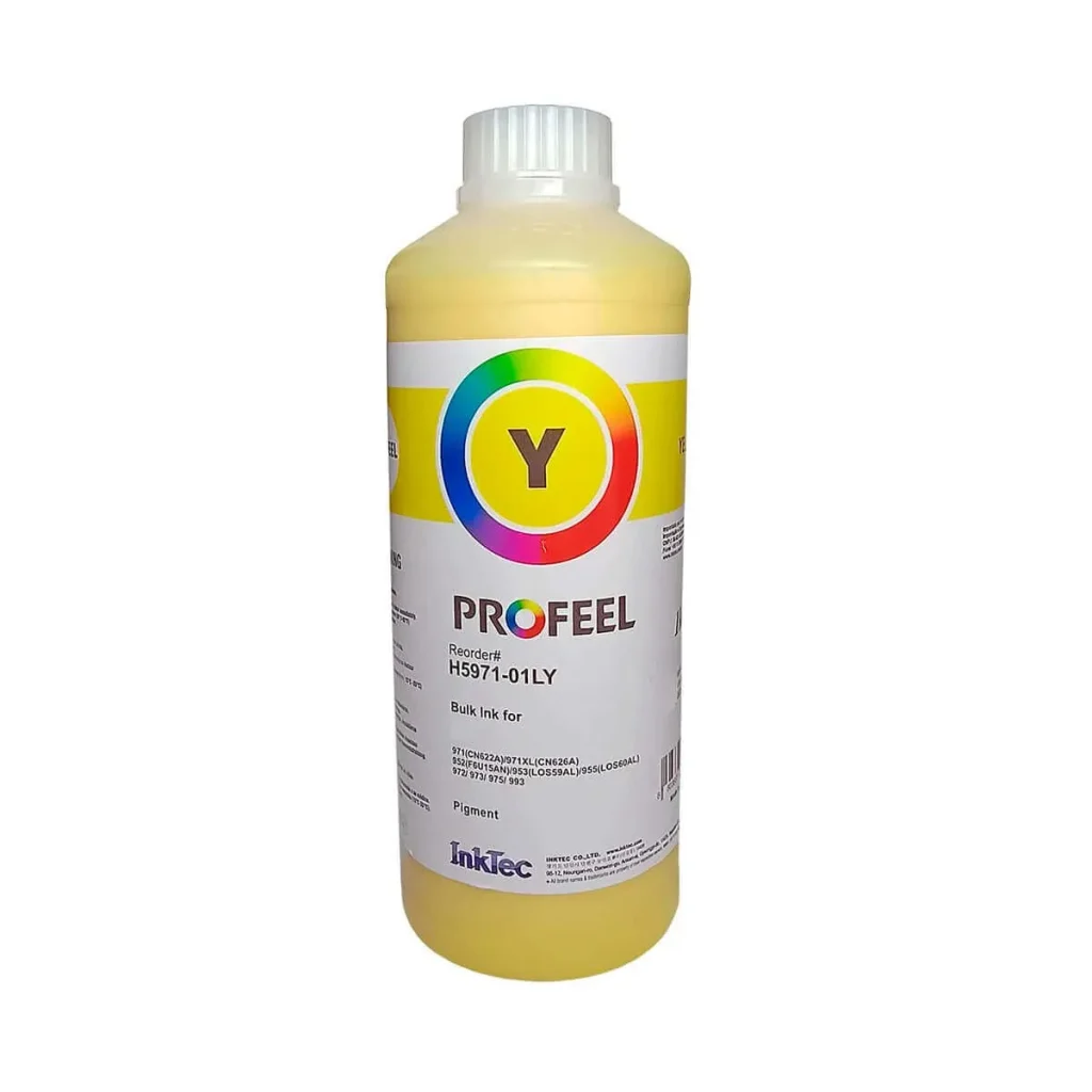 Refil de tinta compatível HP Pro x H5971 amarelo pigmentada 1 litro