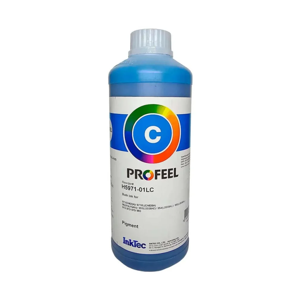 Refil de tinta compatível HP Pro x H5971 ciano pigmentada 1 litro