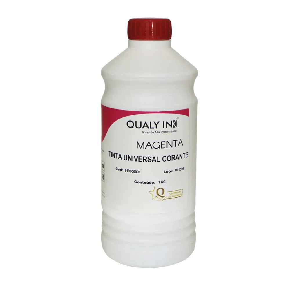 Refil de tinta compatível universal HP, Brother e Canon magenta corante 1 kg