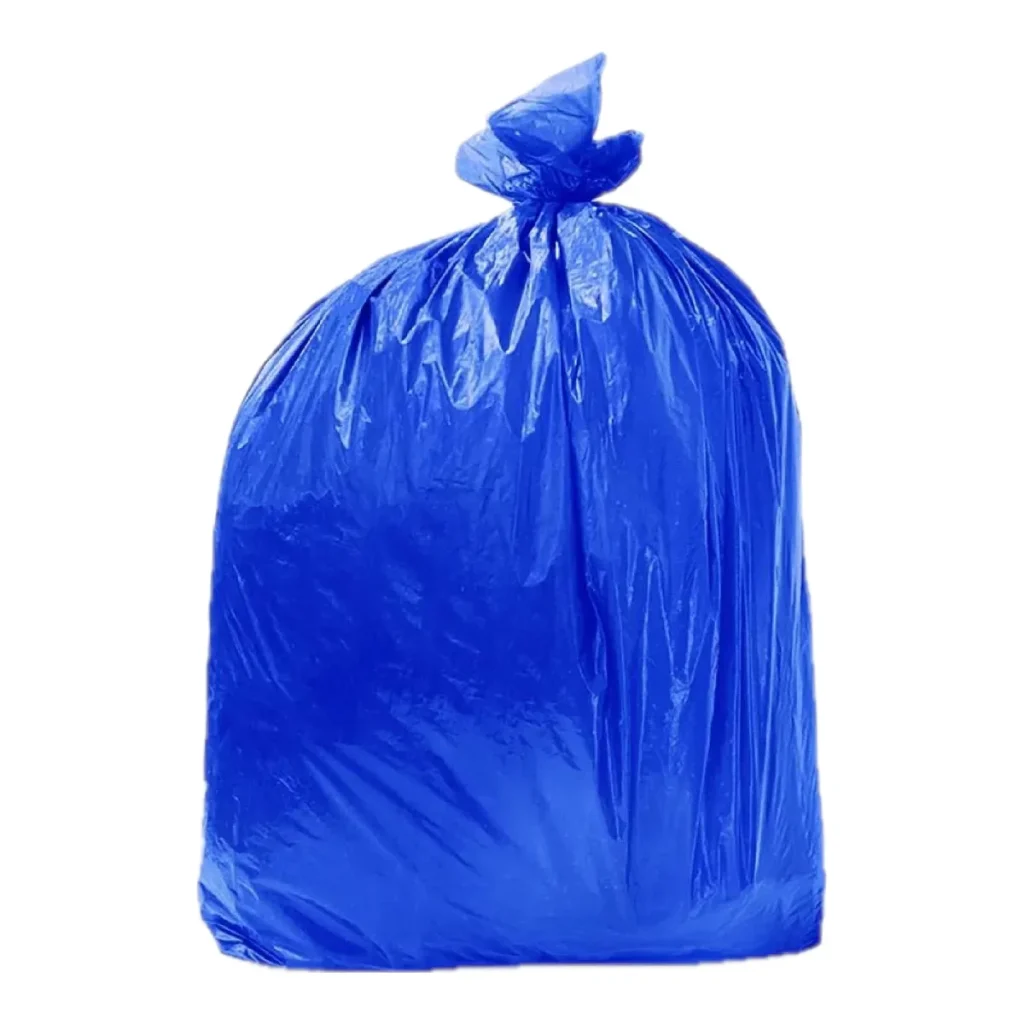 Saco de lixo azul 60 L pacote com 100
