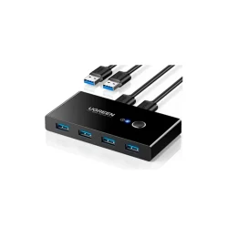 Seletor Switch USB 3.0 2x4 UGREEN US216 Preto — H&H Suprimentos Corporativos