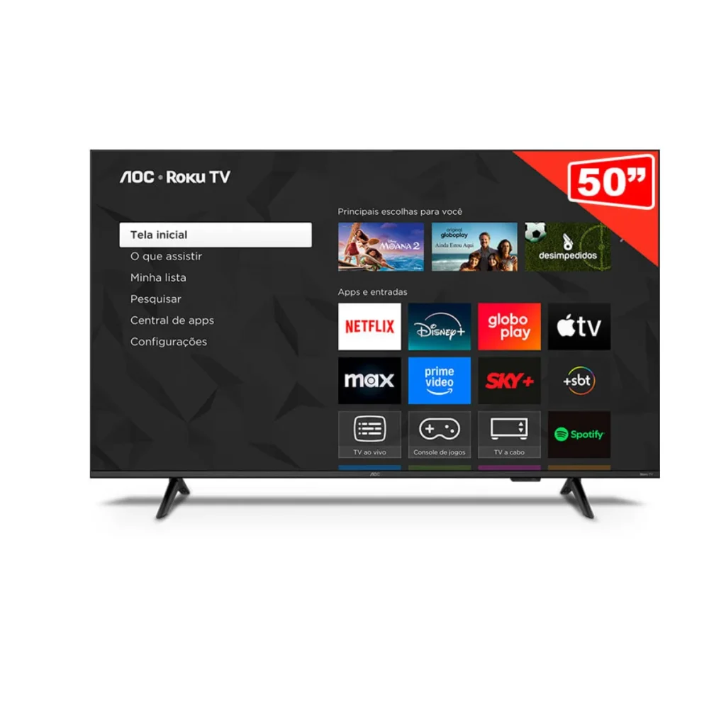 Smart TV aoc 50" 4K roku TV 50U7066/78G