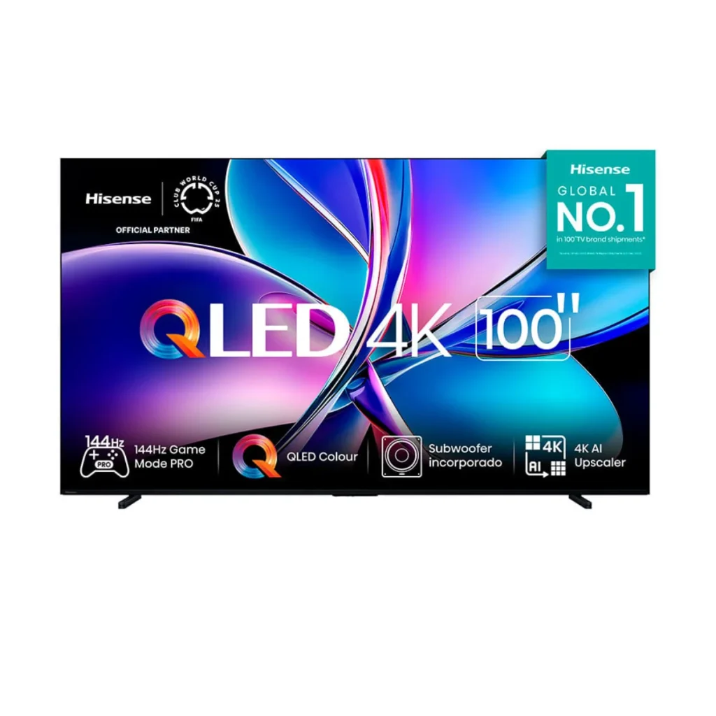Smart TV hisense 100" qled 4K 144 Hz google TV 100Q7QG