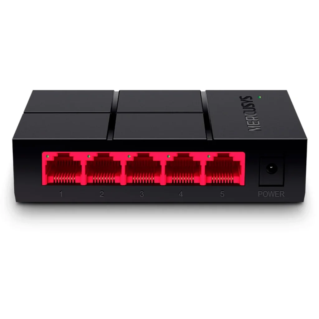 Switch de mesa mercusys MS105G 5 portas gigabit