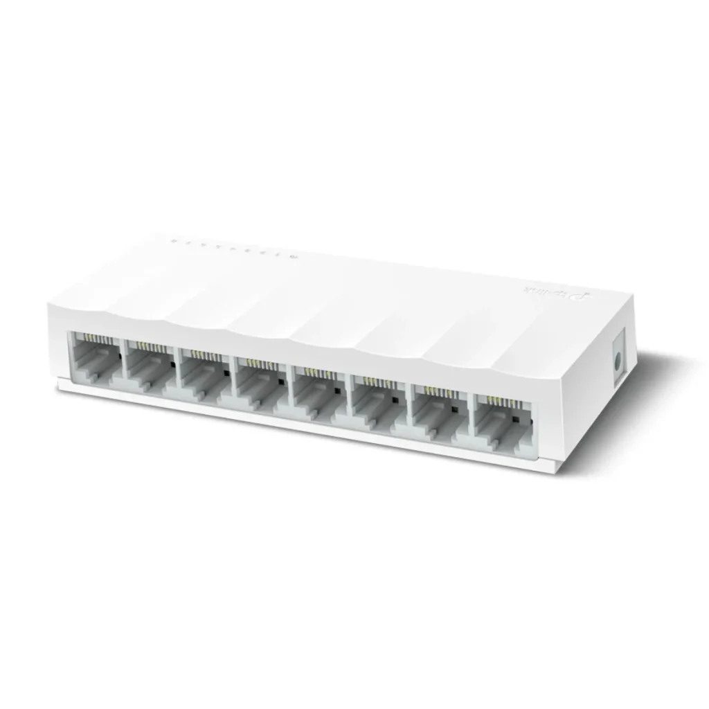 Switch de mesa tp-link litewave LS1008 com 8 portas ethernet 10/100 mbps branco