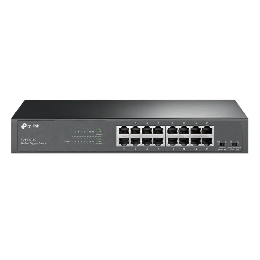 Switch tp-link gigabit 16 portas TL-SG1016D rack ou mesa