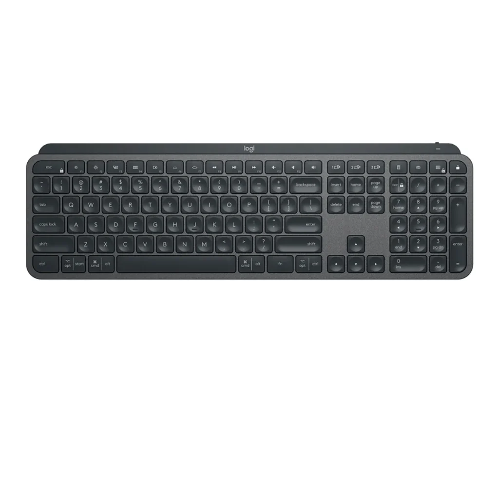 Teclado Logitech mx Keys sem fio iluminado recarregável