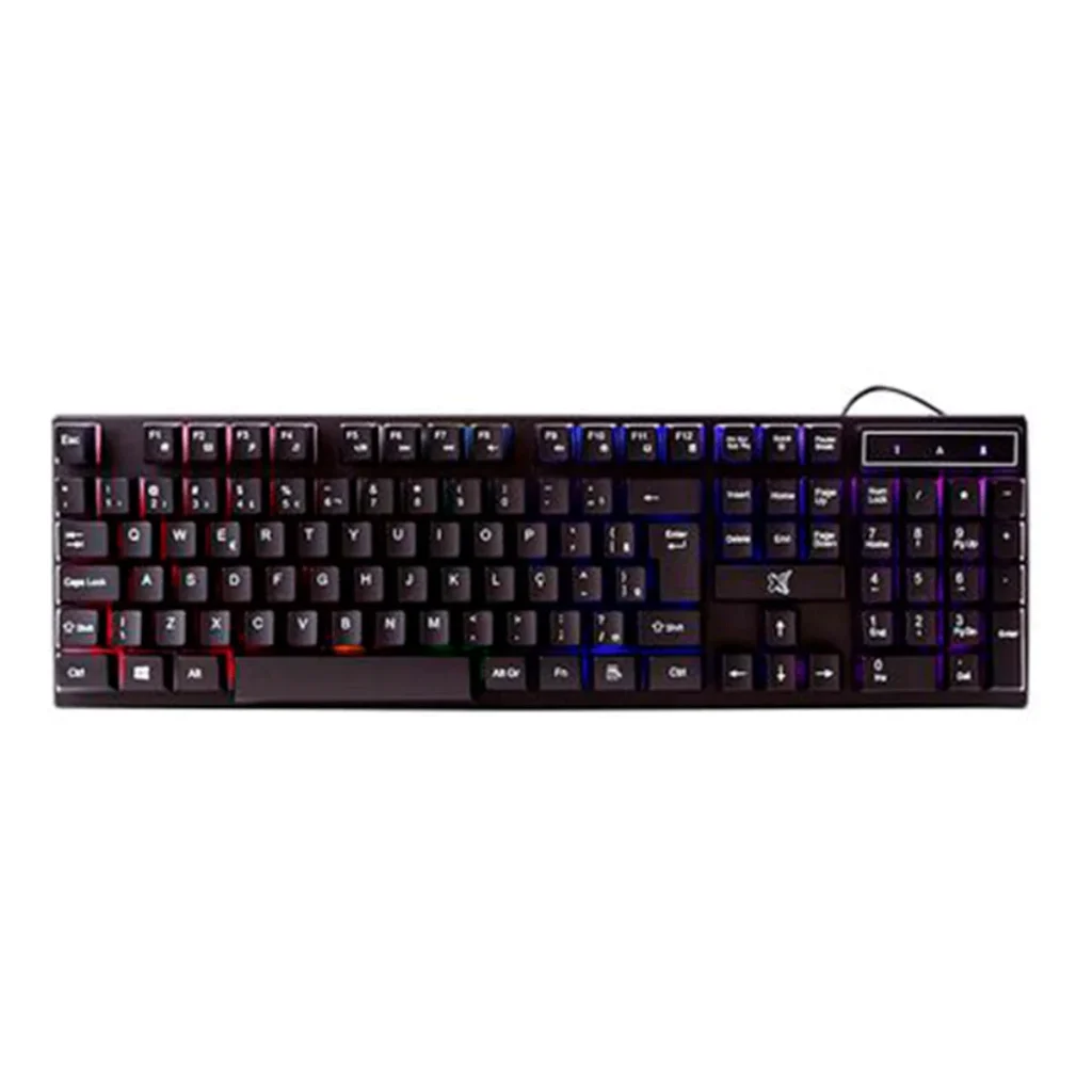 Teclado Maxprint rainbow max Pro ABNT2 USB com fio