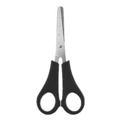 Tesoura de Aço com Régua 13 cm Preta BRW TE1360 — H&H Suprimentos Corporativos