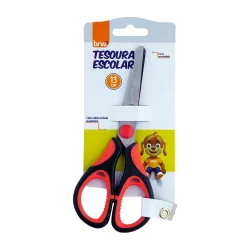 Tesoura Escolar de Aço Inox com Cabo Emborrachado TE1302 — H&H Suprimentos Corporativos