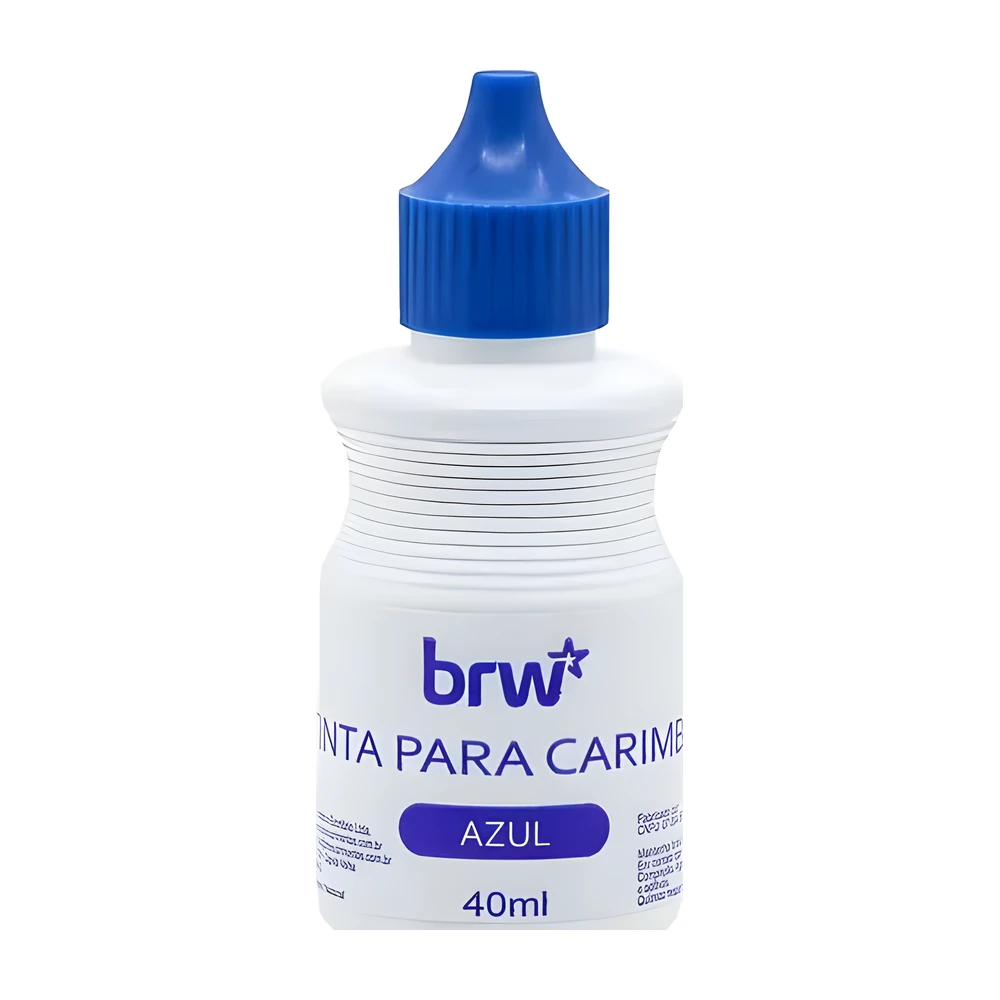 Tinta para almofada de carimbo azul BRW