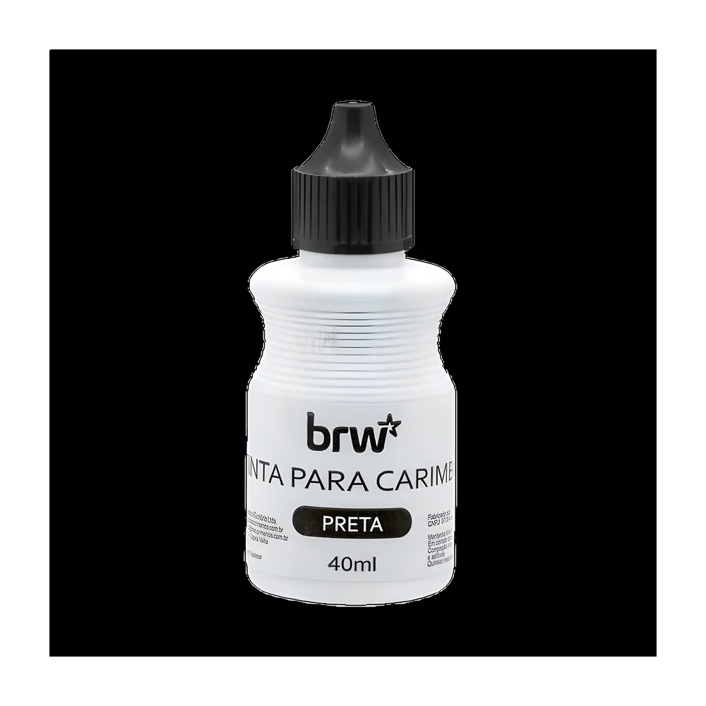 Tinta para almofada de carimbo preta BRW