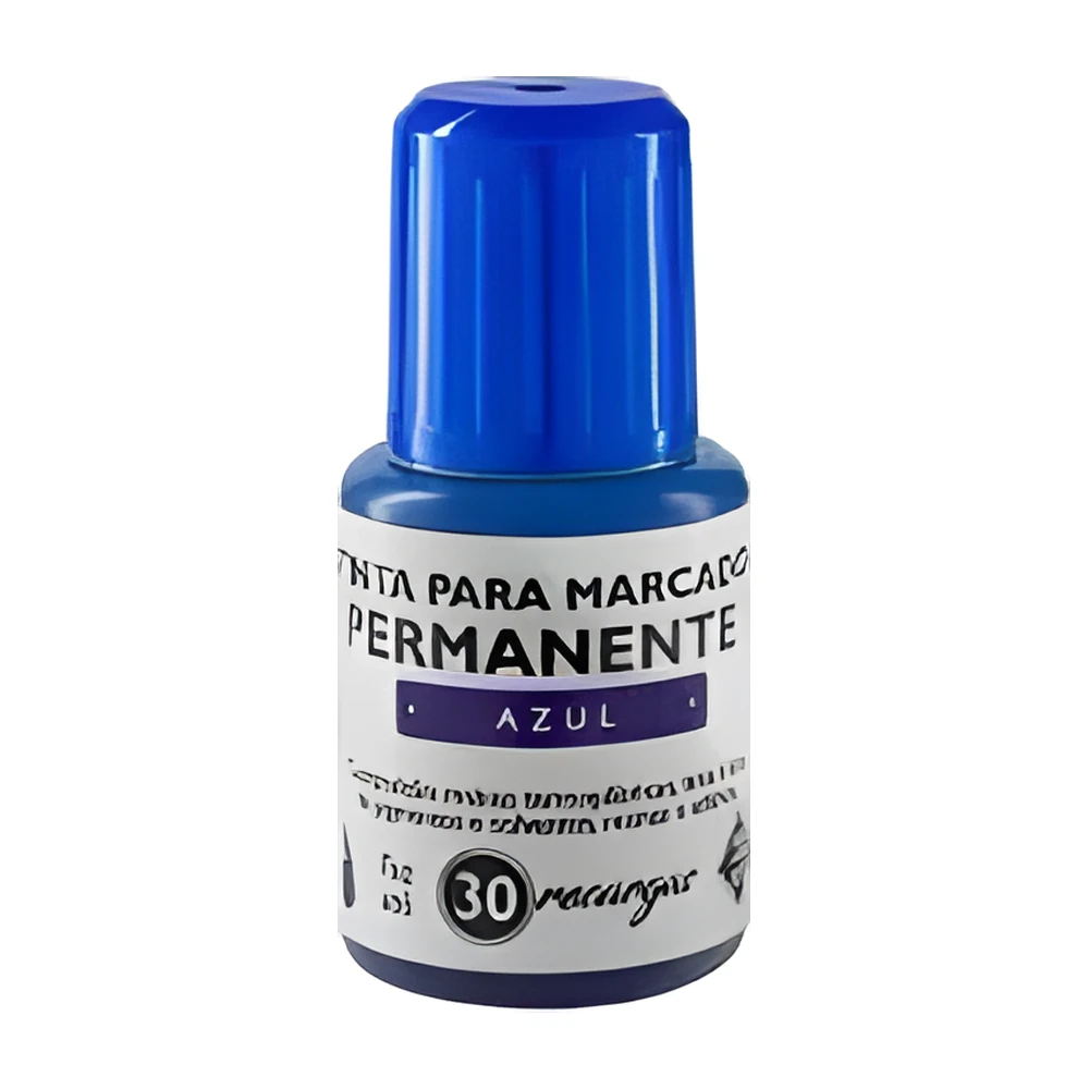 Tinta para marcador permanente azul 20 ml BRW