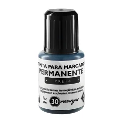 Tinta para Marcador Permanente Preto 20 ml BRW — H&H Suprimentos Corporativos