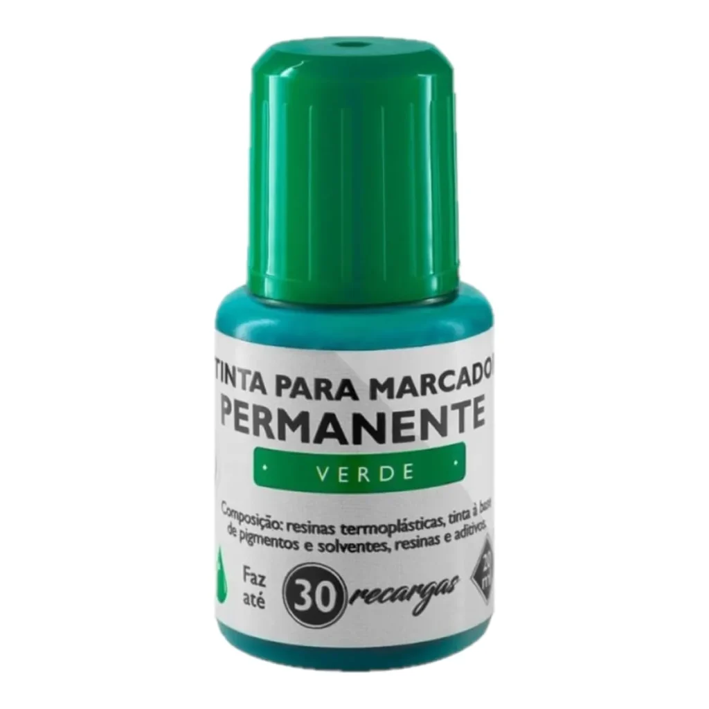 Tinta para marcador permanente verde 20 ml BRW TR7004