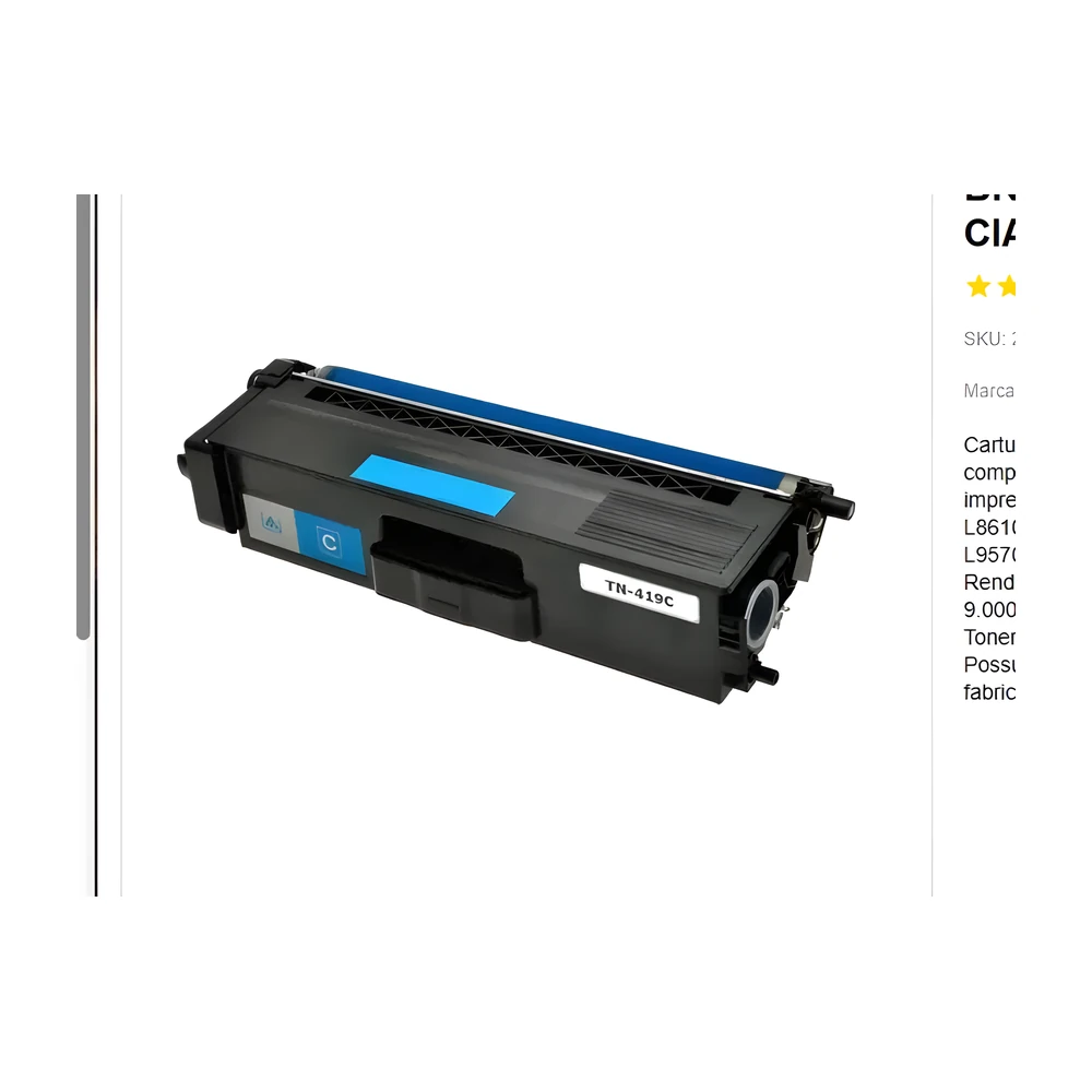 Toner compatível com Brother TN-419 ciano