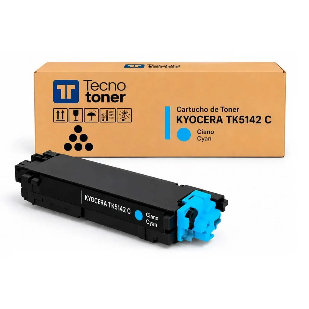 Toner compatível Kyocera TK-5142C TK5142 ciano 5.000 páginas