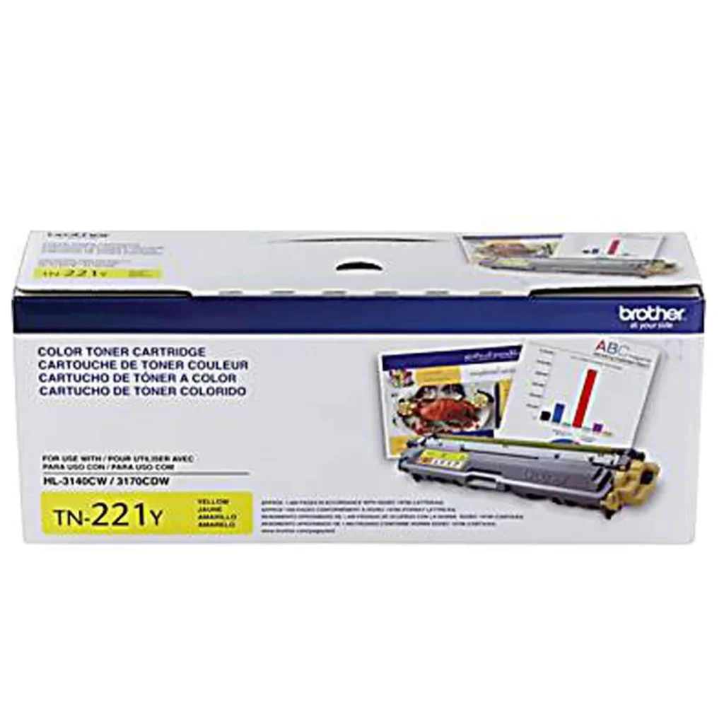 Toner original Brother TN-221Y TN221 amarelo 1.400 páginas