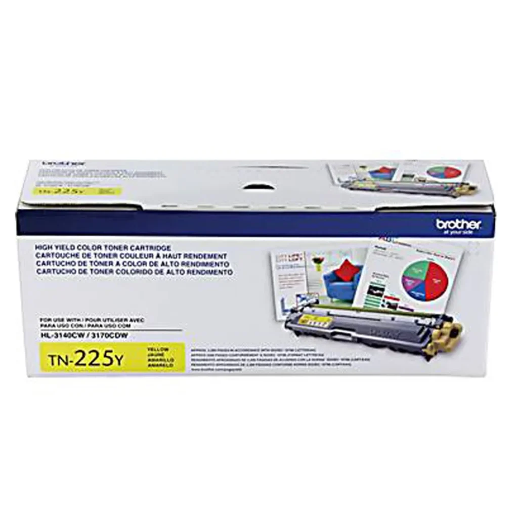 Toner original Brother TN-225Y TN225 amarelo 2.200 páginas