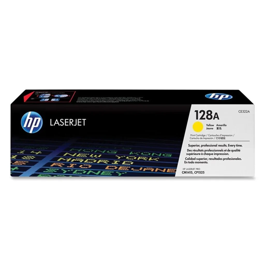 Toner original HP 128A CE322A amarelo 1.300 páginas
