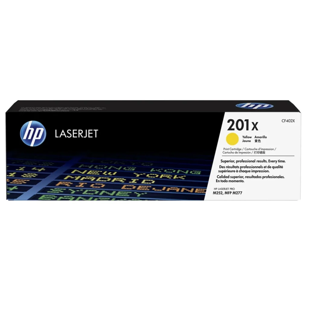 Toner original HP 201X CF402X amarelo 2.300 páginas
